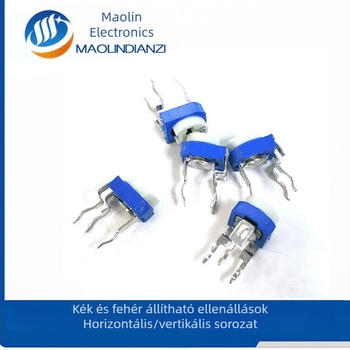 RM065 kék-fehér vízszintes állítható ellenállás/trimmelő potenciométer WH06-2