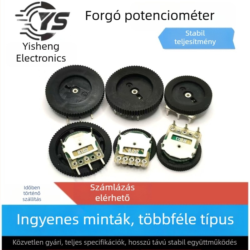 Potenciométer egyetlen pólussal, görbült lábakkal, kapcsolóval / kapcsoló nélkül, fülhallgató éjszakai lámpájához