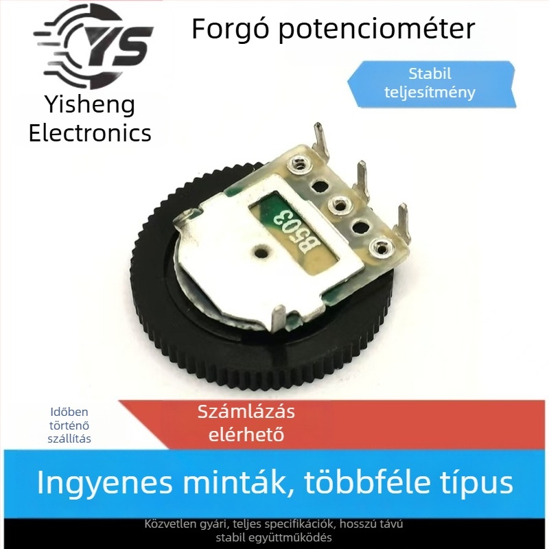 Potenciométer egyetlen pólussal, görbült lábakkal, kapcsolóval / kapcsoló nélkül, fülhallgató éjszakai lámpájához