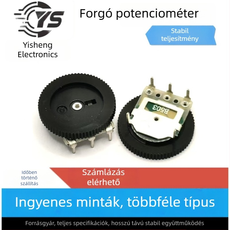 Potenciométer egyetlen pólussal, görbült lábakkal, kapcsolóval / kapcsoló nélkül, fülhallgató éjszakai lámpájához