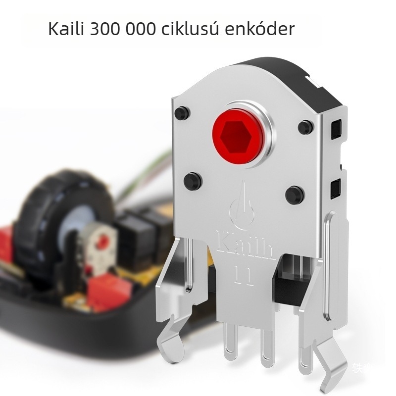 Kaihua Kailh porálló egérgörgő enkóder, 7–12 mm, piros mag, 15–30 g