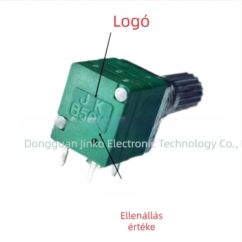 RK097 vízszintes 5‑pin kapcsolóval, B103 potméter, B503 erősítő, B104 kapcsoló.
