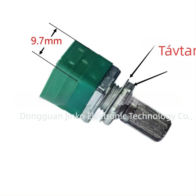 RK097 vízszintes 5‑pin kapcsolóval, B103 potméter, B503 erősítő, B104 kapcsoló.