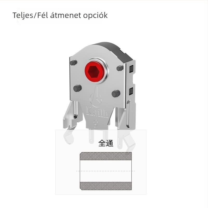 Kaihua Kailh porvédett egérgörgő-encoder 7–12 mm piros mag 15–30 g
