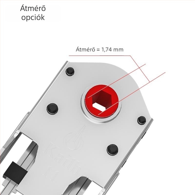 Kaihua Kailh porvédett egérgörgő-encoder 7–12 mm piros mag 15–30 g