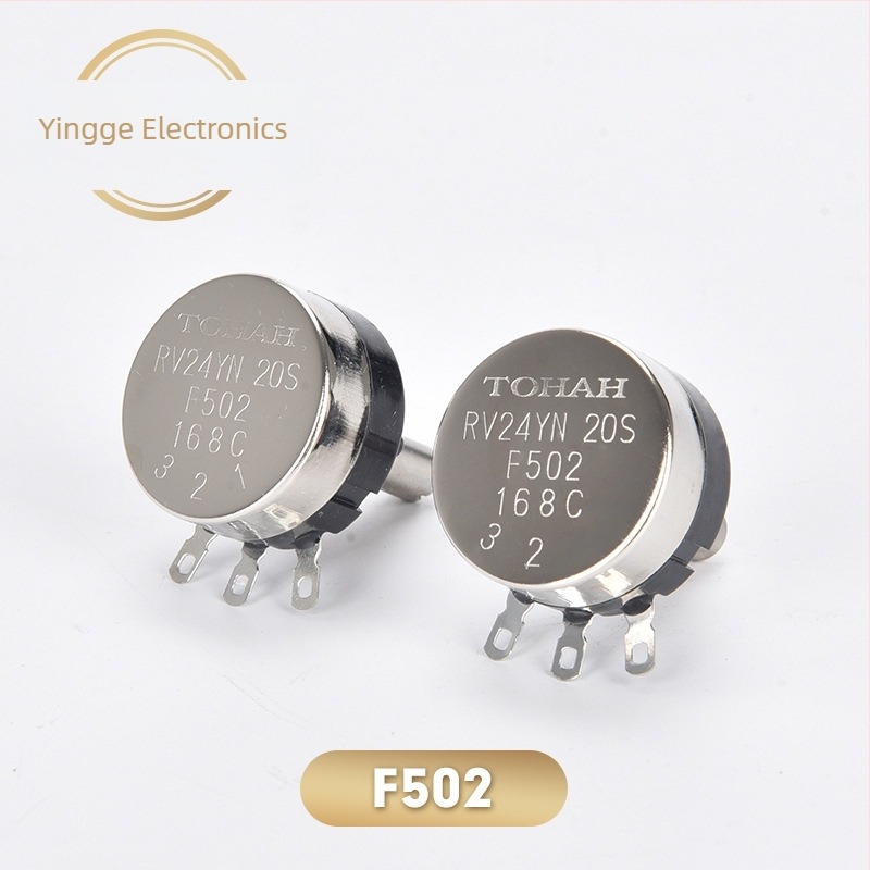 Yingge Electronics RV24 egyfordulatú szénfilm-potenciométer A03 bakelitgombbal