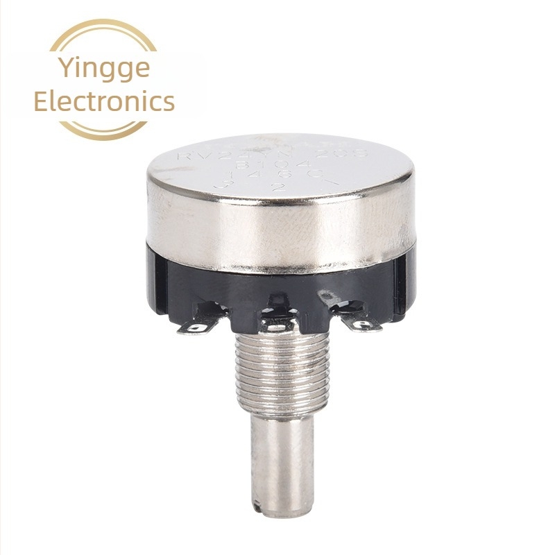 Yingge Electronics RV24 egyfordulatú szénfilm-potenciométer A03 bakelitgombbal