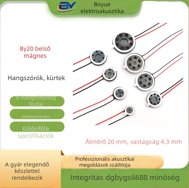 IP67 vízálló 20 mm hangszóró, 8 Ω, 1 W – kültéri hangátvitelre