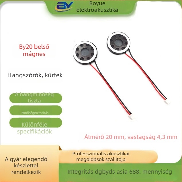 IP67 vízálló 20 mm hangszóró, 8 Ω, 1 W – kültéri hangátvitelre