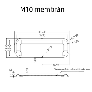 M10 basszus vibrációs membrán, 4 passzív lemez, 363 vibrációs membrán, elektroakusztikus alkatrész 36104