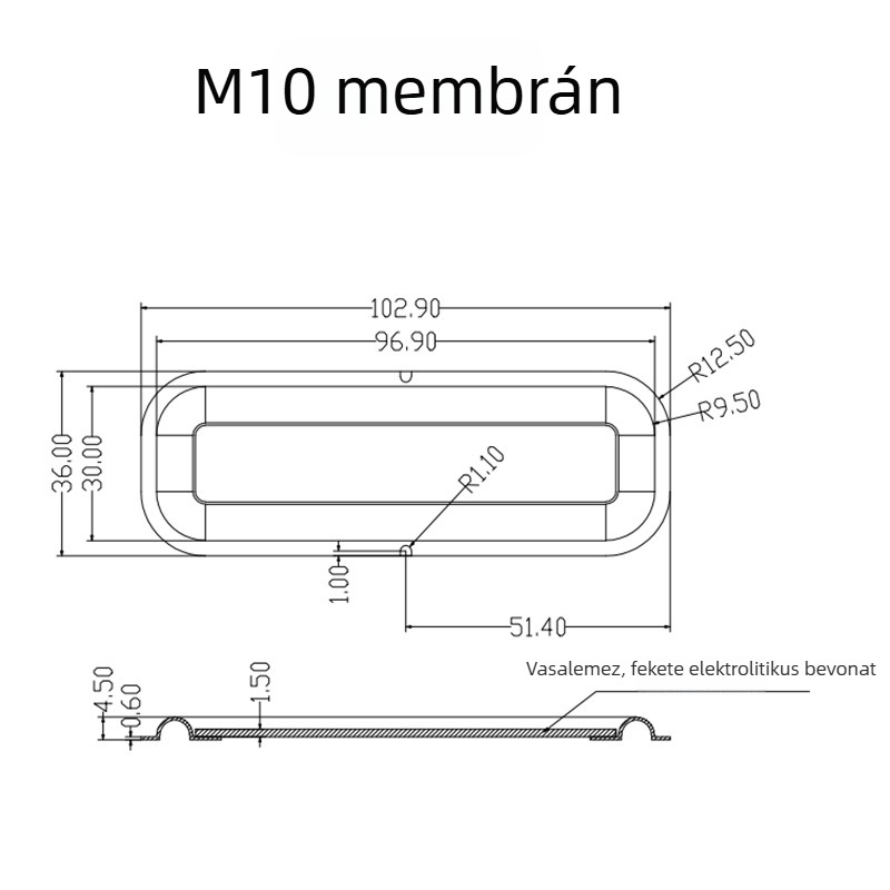 M10 basszus vibrációs membrán, 4 passzív lemez, 363 vibrációs membrán, elektroakusztikus alkatrész 36104