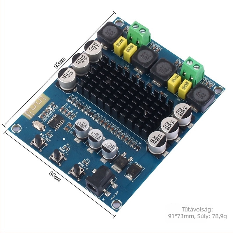 Sunbang TPA3116D2 Bluetooth Digitális Erősítő Panel, Kétcsatornás, 2x120W Magas Teljesítményű Hangszóró Modul