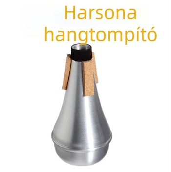 Hordozható trombitamute, alumínium hangszertompító fúvós hangszerekhez, hangszerkiegészítő