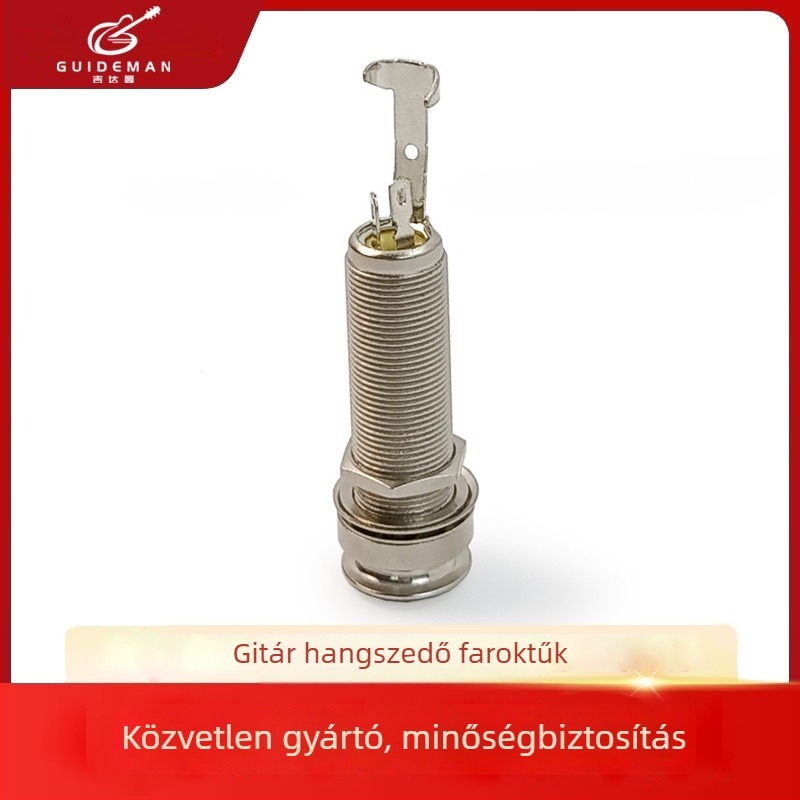 6,35 mm gitár tailpiece pickup, fém hanglyuk aljzat, farok jack elektromos gitárhoz