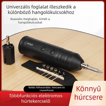 Elektromos húrttekerő gitárokhoz, basszushoz és ukulele-hoz – húrcserélő eszköz