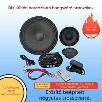15 hüvelykes mélyláda kettős tekercses DIY kültéri hordozható hangrendszerhez