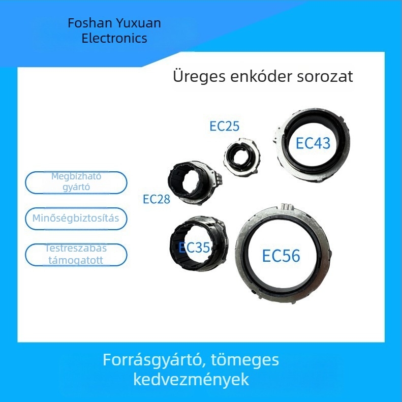 Üreges tengelyű inkrementális forgóencoder EC56 EC43 EC35 EC28 EC25 — autóipari alkalmazásokhoz