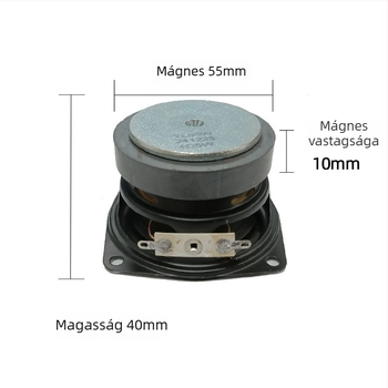 2,5 hüvelykes, 4 Ω, 5 W teljes frekvenciájú hangszóró, 66 mm gumírozott él, Bluetooth hangszóró külső mágnessel, multimédia hangszóró, testreszabás