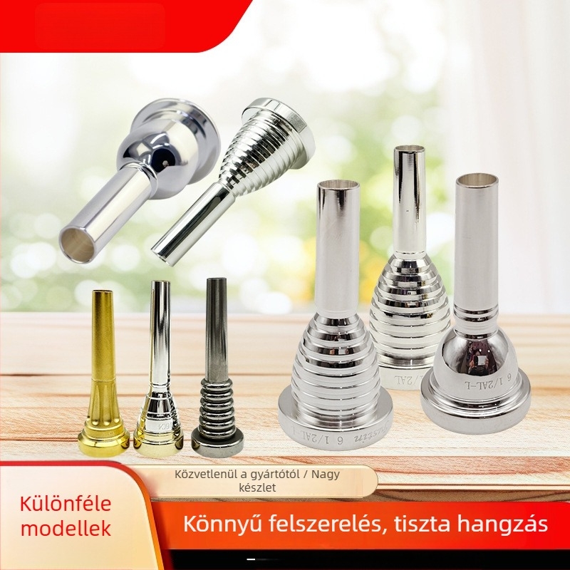 Rézfúvós hangszerek szájrészei: trombon, altó, tenor, eufónium, trombita