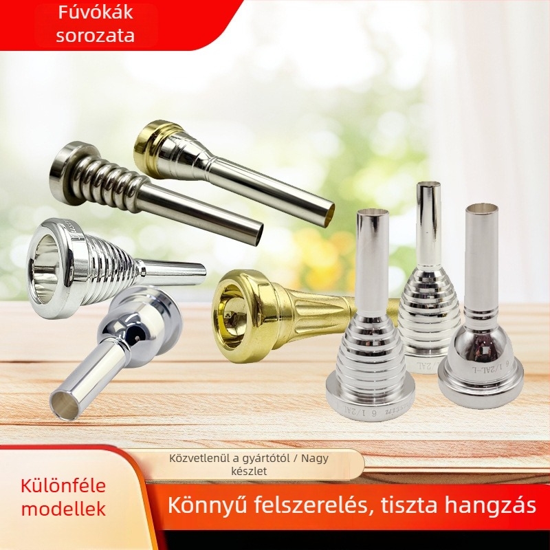 Rézfúvós hangszerek szájrészei: trombon, altó, tenor, eufónium, trombita