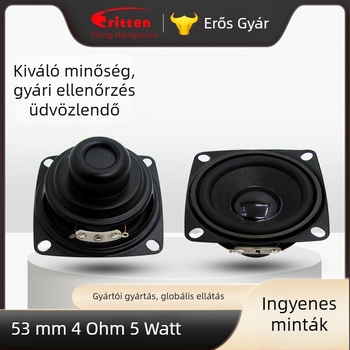 4Ω 5W teljes körű hangszóró mesélő készülékhez, 53 mm NdFeB belső mágnes