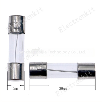 100 darab 5×20 mm üveg biztosíték, 0,2–20 A