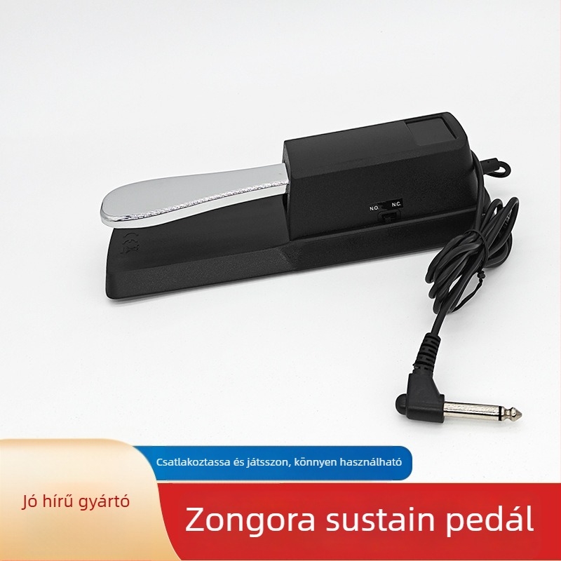 Fém sustain pedál digitális zongorához és elektromos billentyűzethez