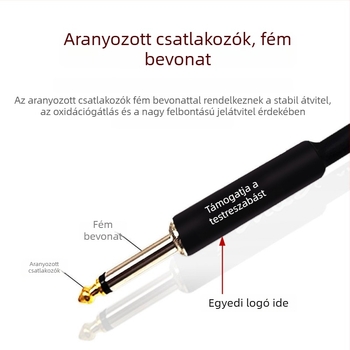 Gitár 6,5 mm-es audiókábel, férfi–férfi, egyenes és ferde csatlakozó, zajcsökkentő kábel elektromos gitárhoz és basszushoz, különböző specifikációk
