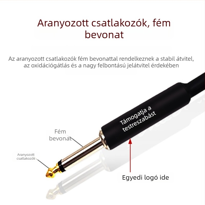 Gitár 6,5 mm-es audiókábel, férfi–férfi, egyenes és ferde csatlakozó, zajcsökkentő kábel elektromos gitárhoz és basszushoz, különböző specifikációk