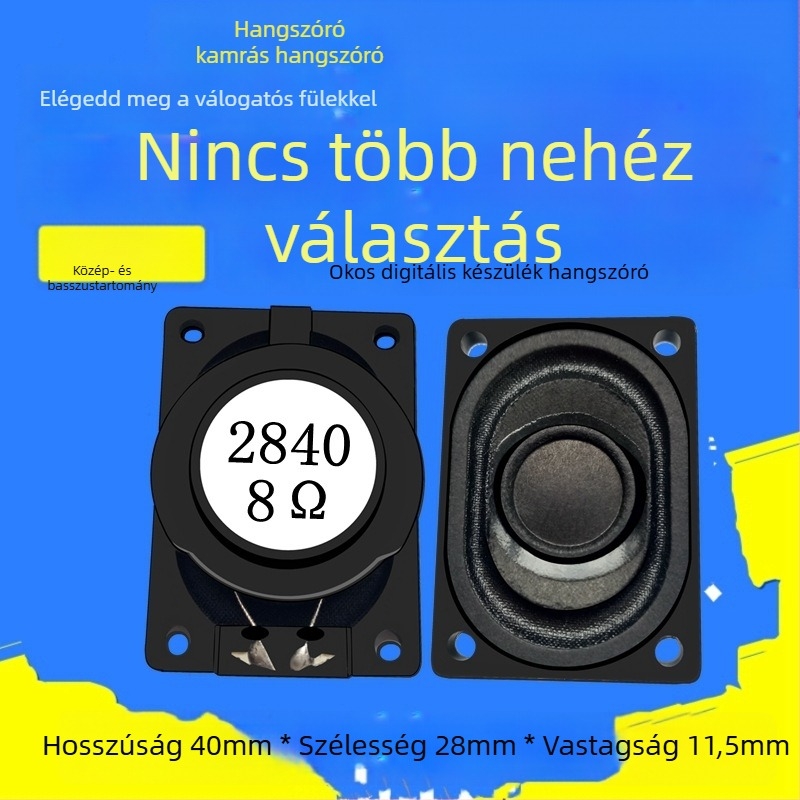 ERQU 2840 Ultrakönnyű hangszóró, 8 Ω, 3 W, koaxiális, teljes frekvenciájú, notebookokhoz és digitális eszközökhöz