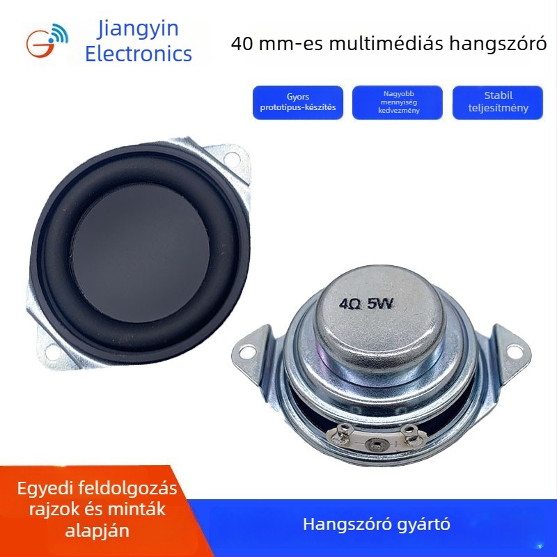 40 mm belső mágneses Bluetooth mini hangszóró, ferde kialakítás, 16-vezetékes, 4Ω 5W, kültéri vízálló