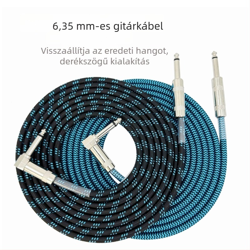 3m árnyékolt hangszer-kábel gitárhoz, billentyűkhöz és basszushoz – színpadi használatra, zajcsökkentés
