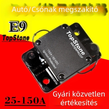 TopStone E9 sorozat automatikusan visszaálló túláramvédő autó- és tengeri elektromos rendszerekhez