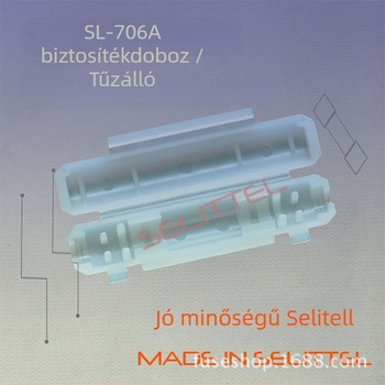 SL-706A Vezetékes biztosítéktartó, lehajtható fedél, tűzálló