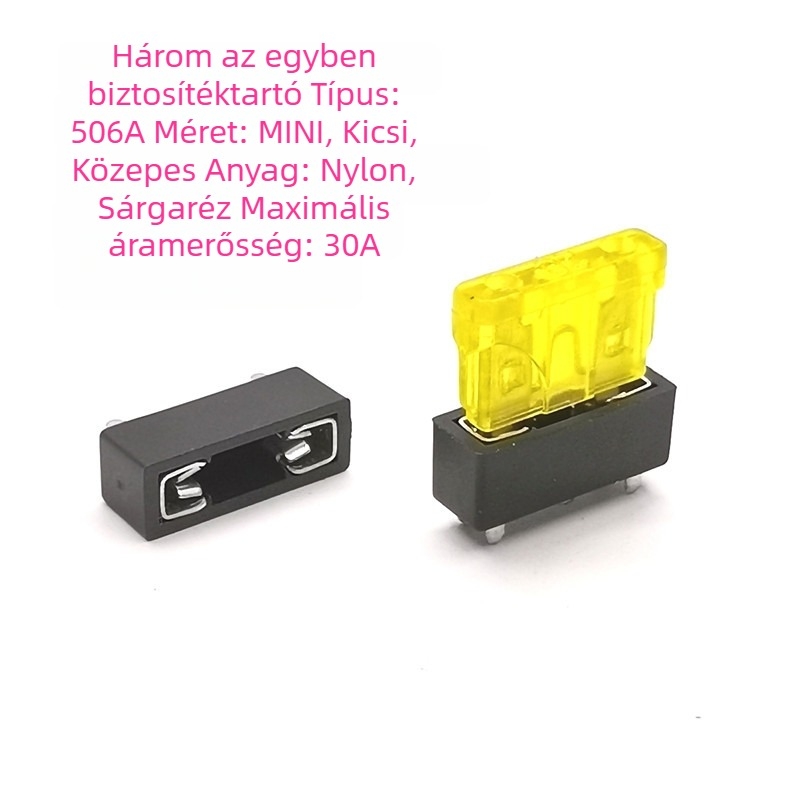 Z-506A 3-in-1 közepes méretű biztosítótartó, betét-típusú, autóelektronikához