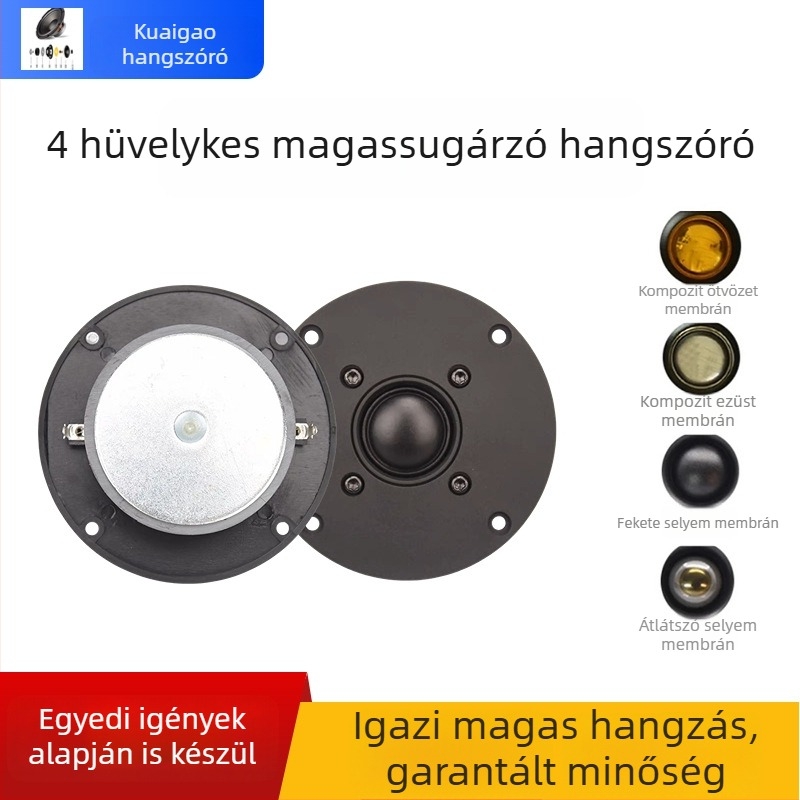 B1 4 hüvelykes ball-top, fekete selyem diafragma, teljes tartományú tweeter