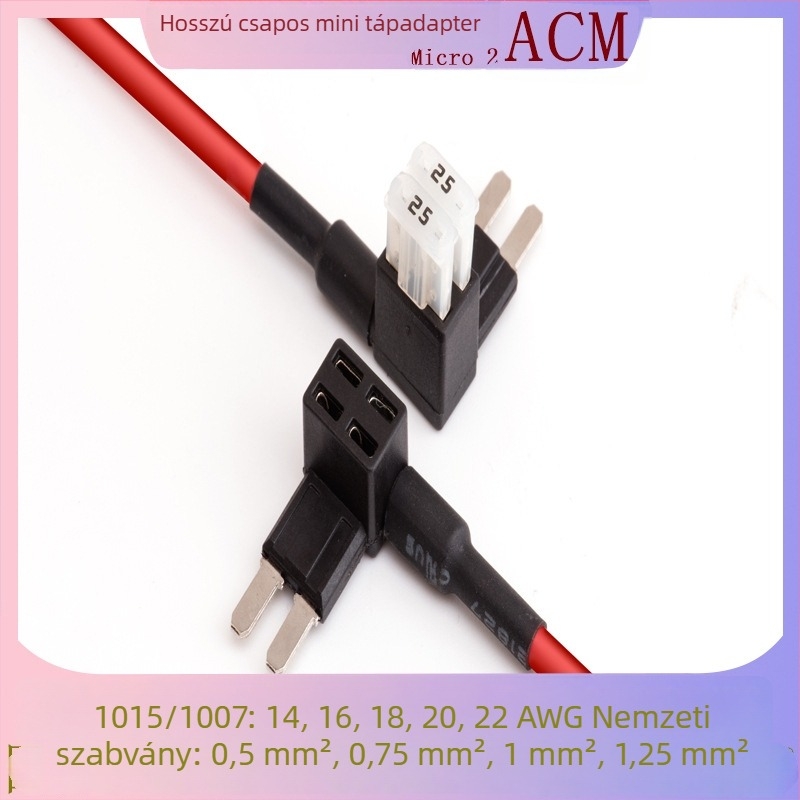 Micro2 hosszú lábú mini autós biztosítéktáp M2 - plug-in biztosítéktartó