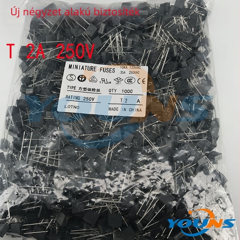 Lite 392 T2A250V négyszögletes biztosíték, slow-blow, 2A a tápegységhez