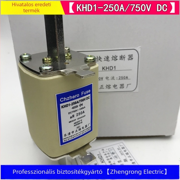 KHD1 DC biztosíték, 35A, 40A, 45A, 50A, 63A, 80A, 750V DC, gyors hatású