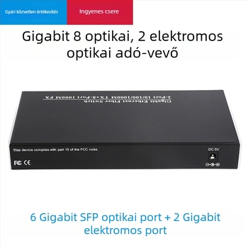 Giga‑bités 8‑csatornás optikai‑elektronikus SFP transzceiver, agregációs kaszkád optikai kapcsoló, LC porttal
