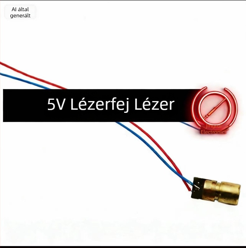 5V lézerfej, másodlagos cső, rézből készült félvezető lézercső, pontszerű kivitel, külső átmérő 6 mm