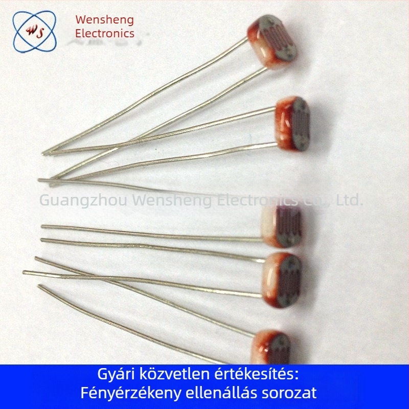 CdS fotóellenállás, F3-20MM sorozat, Ø5 mm átmérő, modellek 5516, 5528, 5537, 5539