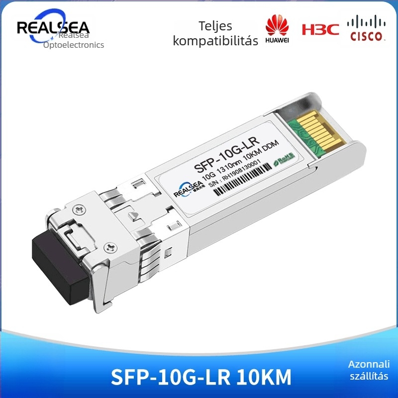 SFP-10G-LR egyszálas optikai modul, 10 km, kompatibilis Huawei kapcsolóval, 1310 nm, 10 Gbps