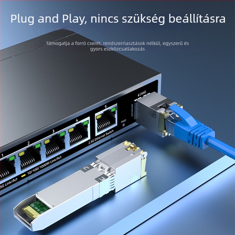 LIANGUO 10G SFP+ RJ45 modul optikai interfésszel, kompatibil TP-Link kapcsolókkal