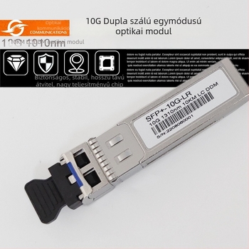 SFP+ 10G-LR optikai transzceiver, duál-fibres, monomod, LC csatlakozó, 10 km-ig, Tonglian-kompatibilis