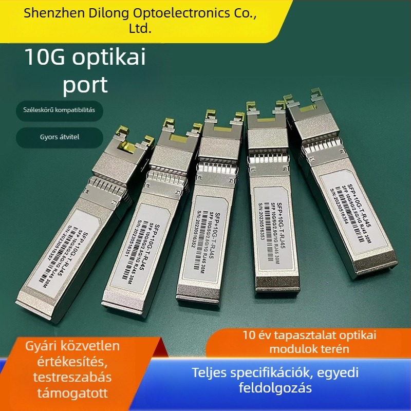 SFP optikai-elektronikus modul, 10G/5G/2.5G/1G, RJ45, 30 m, Huawei H3C-kompatibilis