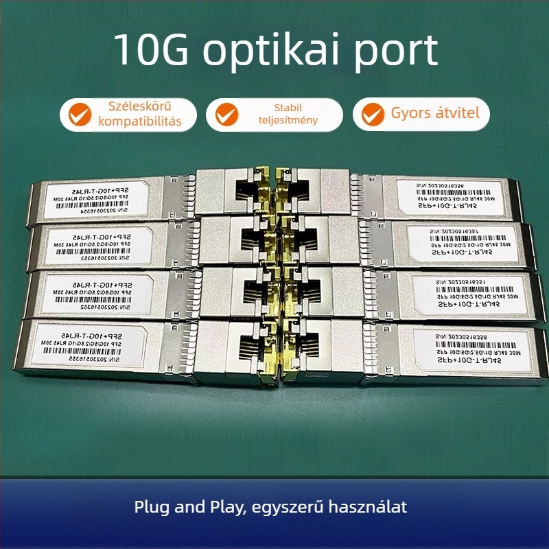 SFP optikai-elektronikus modul, 10G/5G/2.5G/1G, RJ45, 30 m, Huawei H3C-kompatibilis