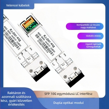 10G SFP monomód optikai transzceiver, 10 km LR, kettős szálú modul, kompatibilis H3C/Huawei