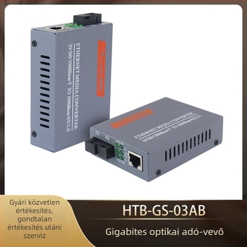NetLink optikai transzceiver és médiakonverter egyszálas és duplex szálas optikai hálózathoz, Gigabites
