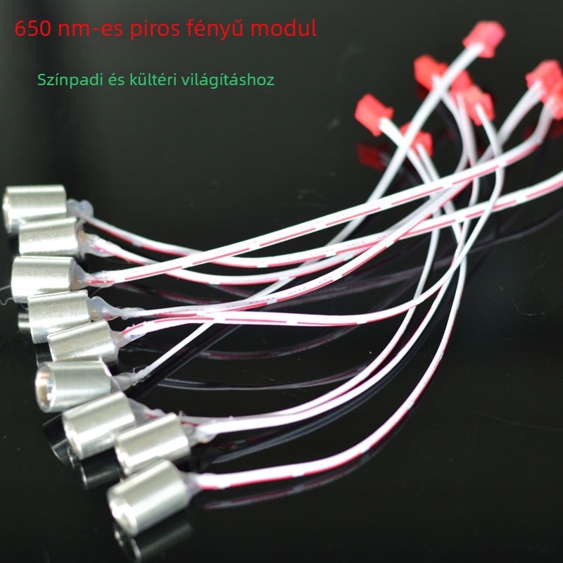 Vörös lézermodul 650 nm színpadvilágításhoz és gyepvilágításhoz, nagy teljesítményű 100 mW, mini lézerfény
